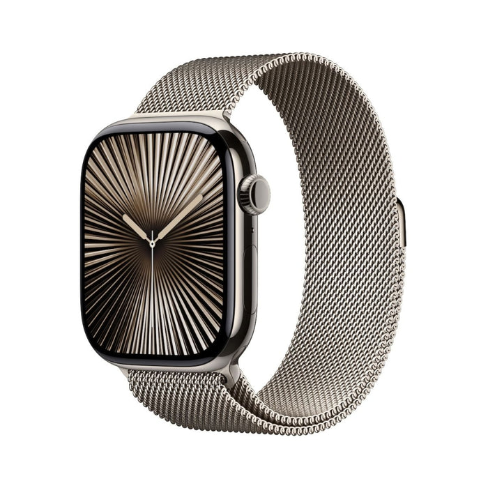 Apple Watch S10 Cellular 42mm Natural Titanium Case with Natural Milanese Loop