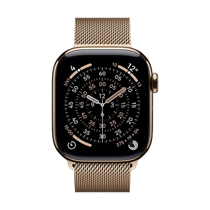 Smart watch Apple Watch 11 Cell 42mm Gold/Milanese mf8y4 , 1.80 , 64 , Apple S10 SiP 64-bit Dual Core