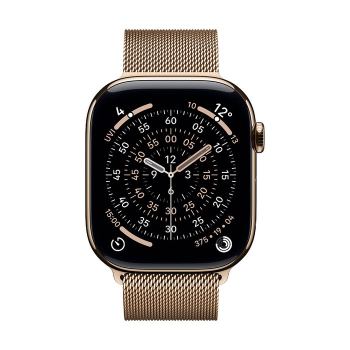 Smart watch Apple Watch 11 Cell 46mm Gold/Milanese M/L mfd84 , 2.00 , 64 , Apple S10 SiP 64-bit Dual Core