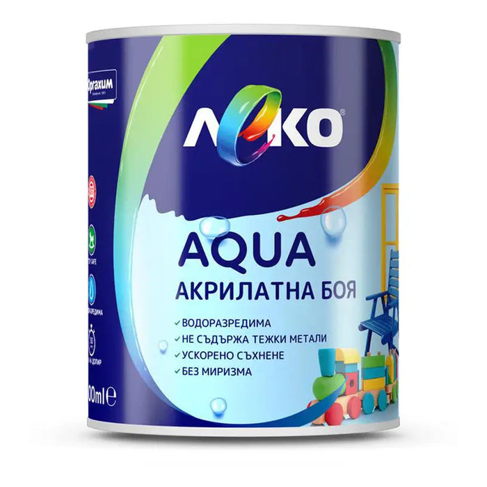 AQUA ACRYLATE PAINT GLOSS 600 ML EDELWEIS LEKO - Алкидни и водоразтворими<<<Бои за метал и дърво<<<Бои и