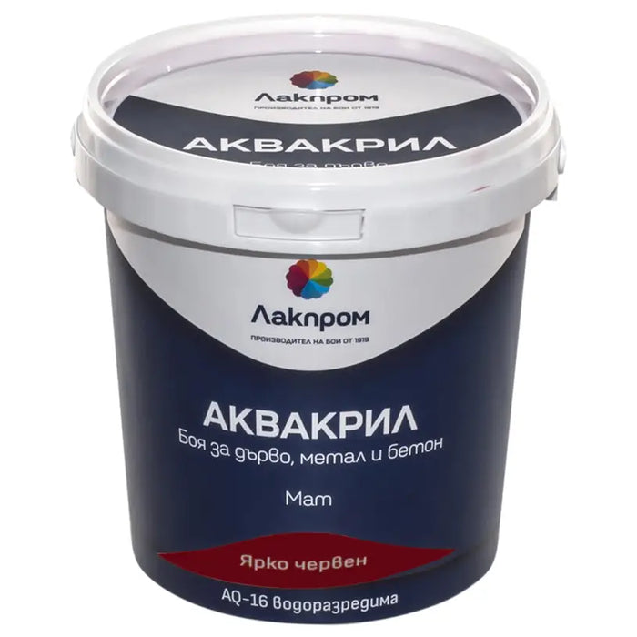 AQUACRYL AQ-16 PAINT FOR WOOD METAL AND CONCRETE LACKPROM - Алкидни и водоразтворими<<<Бои за метал и дърво<<<Бои и
