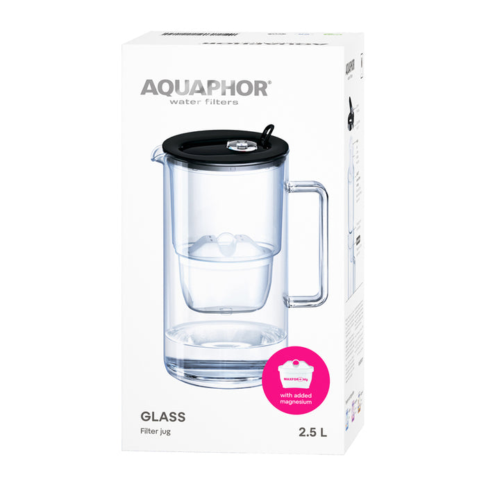 Filter jug AQUAPHOR GLASS BLACK 2.5L