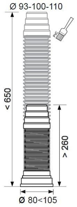 SLEEVE WC Ф110 65CM