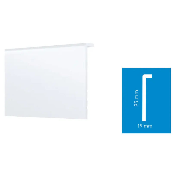 ARBITON STIQ+ FLOOR PVC SKILLS WHITE 95X19 MM - Первази за ламинат<<<Паркет и елементи за монтаж<<<Подови и стенни