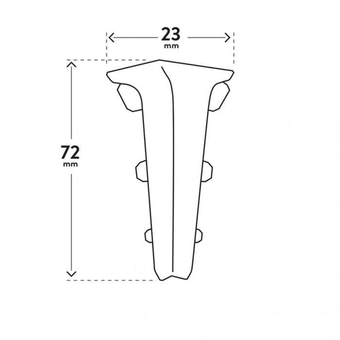 INTERNAL CORNER FOR PVC SILL ARBITON INDO BLACK MATTE