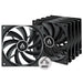 ARCTIC F12 PWM fan set 120 mm 5 pieces Black - Вентилатори<<<Компютърни компоненти<<<ValiAPI