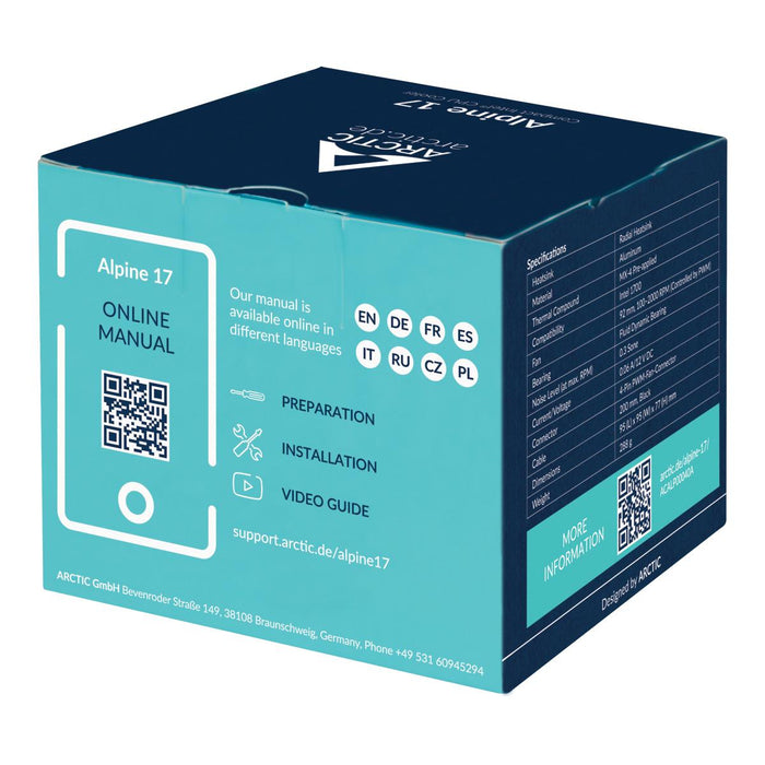 Arctic Alpine 17, 1700 CPU Cooler