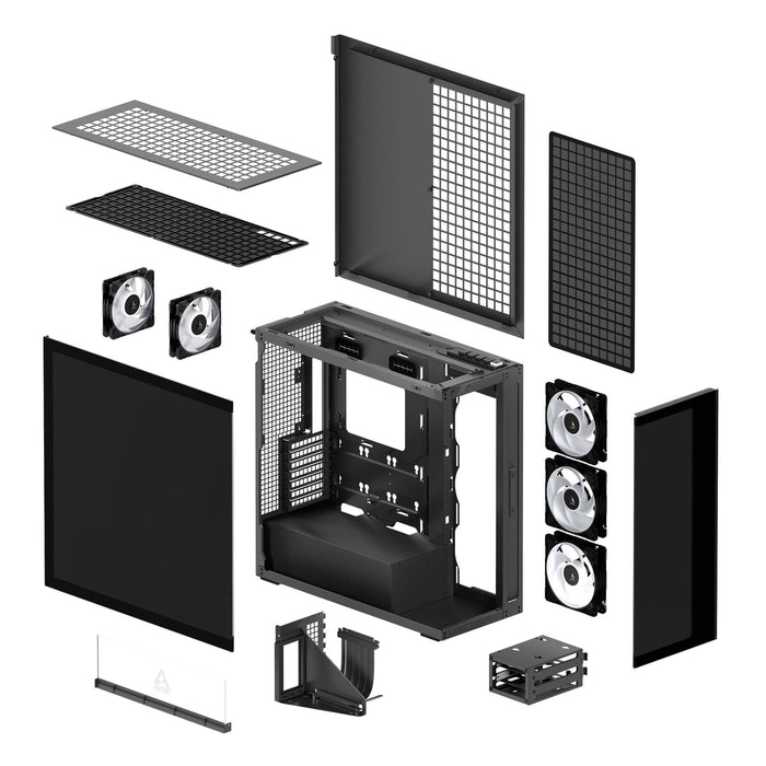Arctic Xtender VG Mirror PC Case - Black Mid-Tower