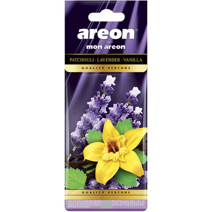 MON AREON PATCHOULI LAVENDER VANIL FRAGRANCE AREON PATCHOULI LAVENDER VANIL 1 PCS