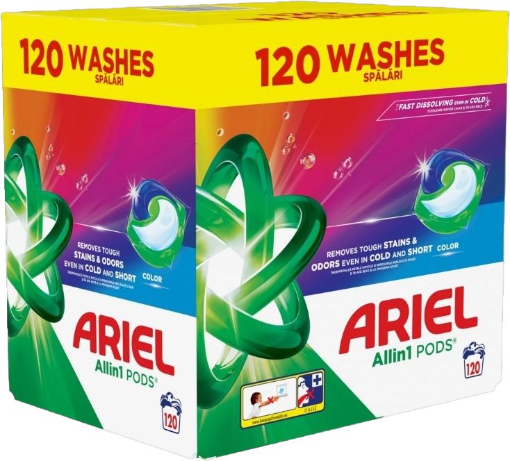 WASHING CAPSULES 2X60 PR COLOR ARIEL