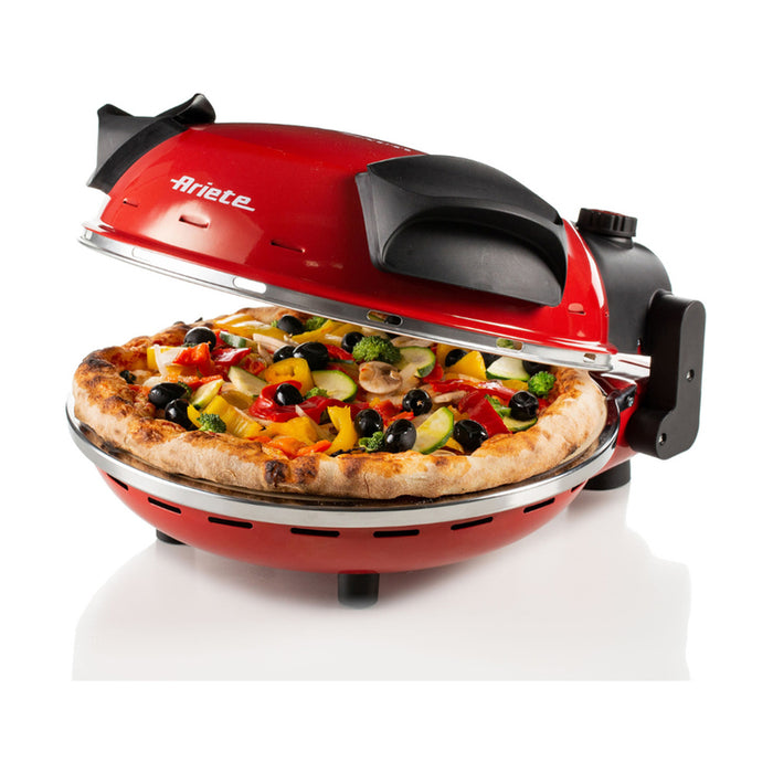Electric pizza oven with stone plate ARIETE 909 RED, 1200 W