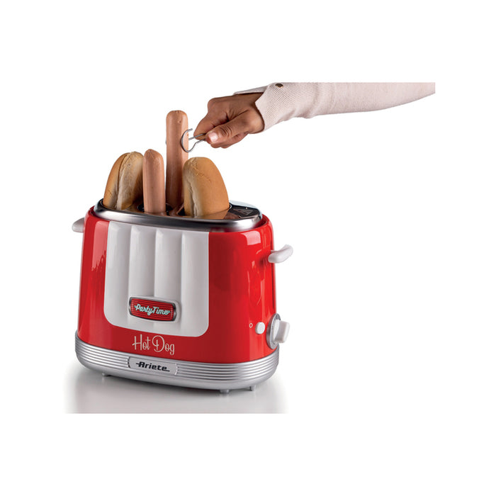 HOT DOG TOaster ARIETE PARTY TIME ROSSO RED, 650 W