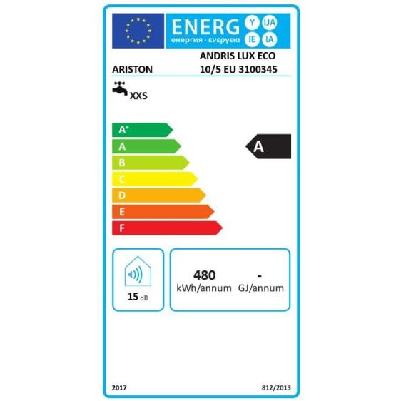 Boiler ARISTON ANDRIS LUX ECO 10/5 EU, 31003450, Above Sink