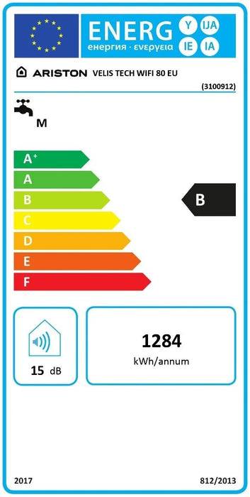 Multi-position boiler ARISTON VELIS TECH Wi Fi 80 E, 1.5 kW 3100912