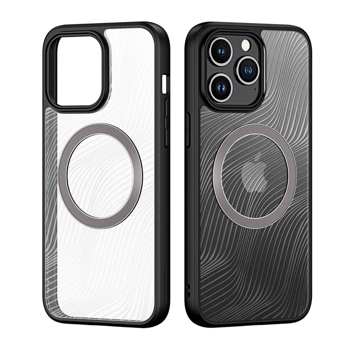 Armored case for iPhone 15 Pro Max with MagSafe Dux Ducis Aimo Mag - black - Cell phone cases and covers<<<HurtelXML