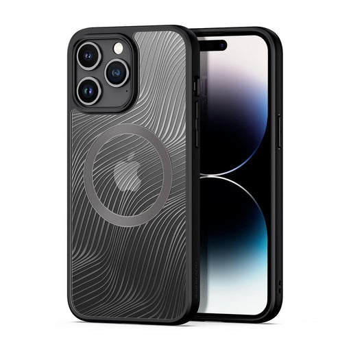 Armored case for iPhone 15 Pro Max with MagSafe Dux Ducis Aimo Mag - black - Cell phone cases and covers<<<HurtelXML