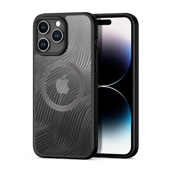 Armored case for iPhone 15 Pro Max with MagSafe Dux Ducis Aimo Mag - black - Cell phone cases and covers<<<HurtelXML