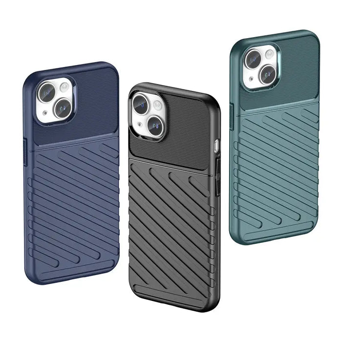 Armored iPhone 15 Plus Thunder Case - blue - Cell phone cases and covers<<<HurtelXML
