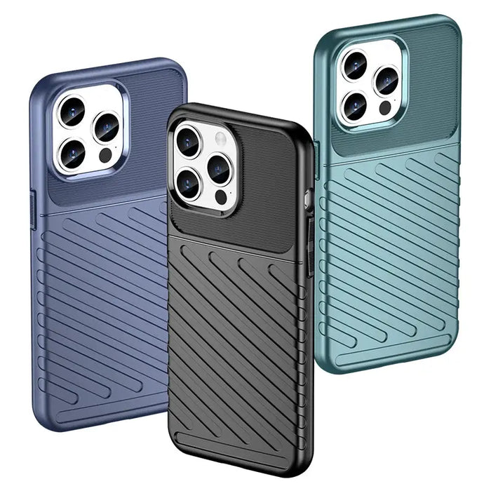 Armored iPhone 15 Pro Max Thunder Case - blue - Cell phone cases and covers<<<HurtelXML
