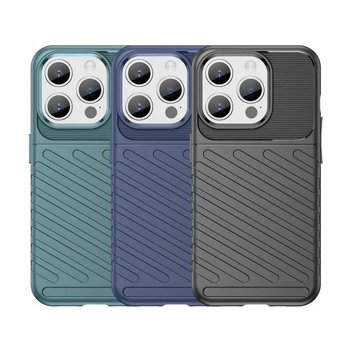 Armored iPhone 15 Pro Thunder Case - blue - Cell phone cases and covers<<<HurtelXML