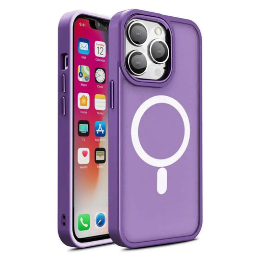 Armored magnetic iPhone 14 Plus MagSafe Color Matte Case - purple - Cell phone cases and covers<<<HurtelXML