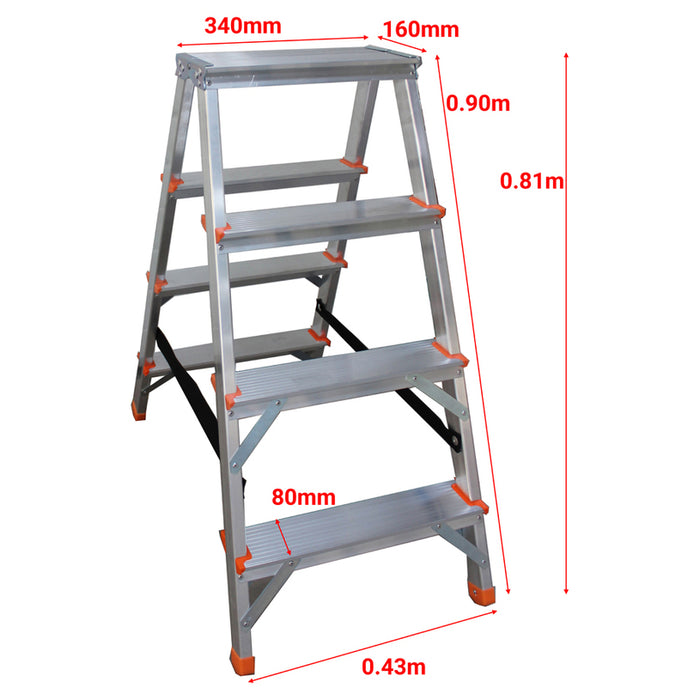 ALUMINUM LADDER TWO-SIDED 2X4 ARON BSS-4