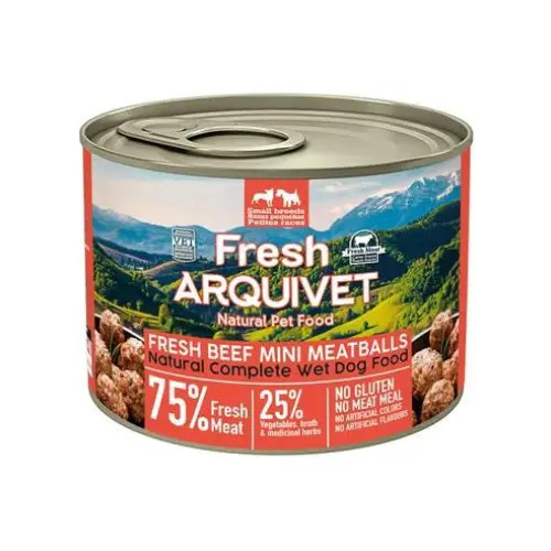 ARQUIVET Fresh Beef Mini Meatballs - wet dog food - 200g - Wet foodDLP-KAM<<<For the dogDLP<<<ActionPL