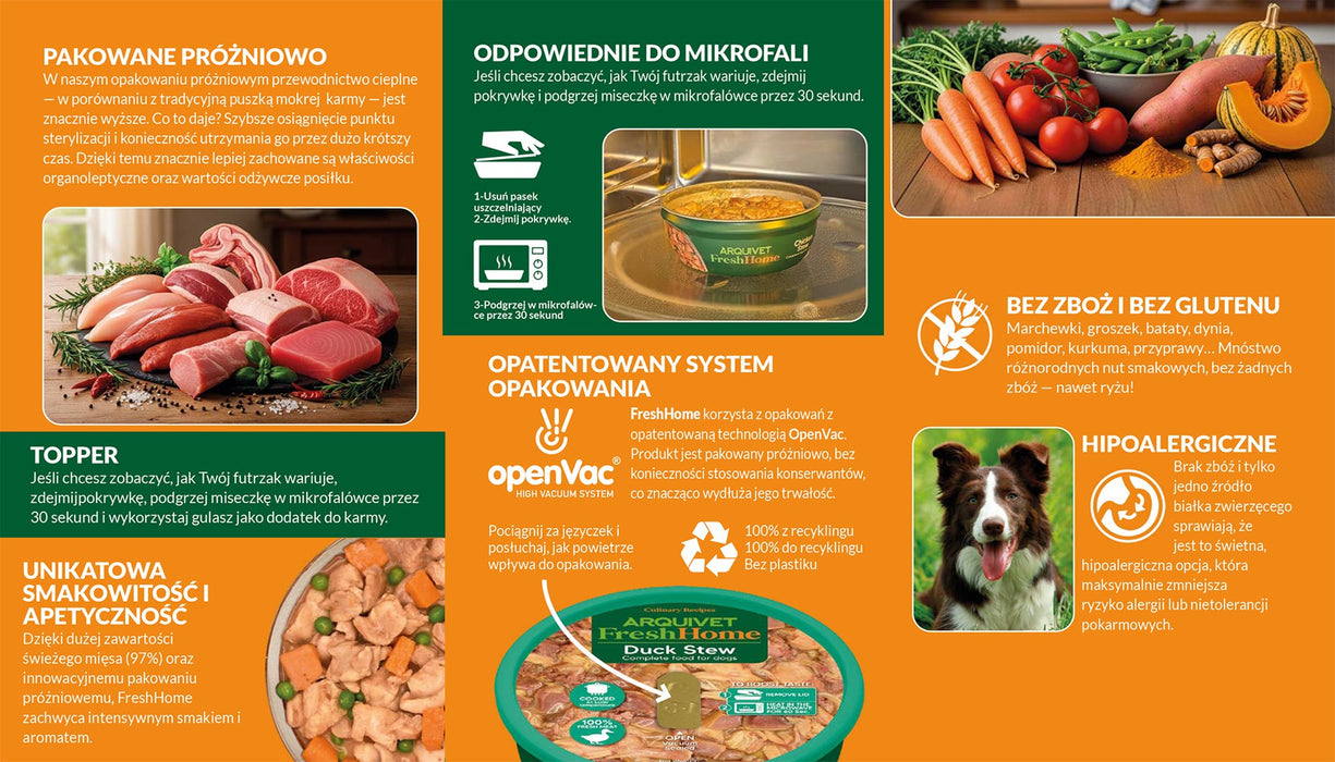 ARQUIVET Fresh Home Beef stew - wet dog food - 280g