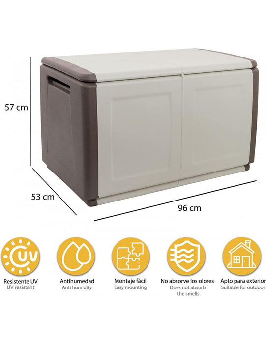 PVC CRATE BEIGE 96X53X57CM 230 LITERS