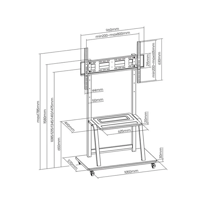 ART S-13 Mobile LCD/LED TV stand 37-100’’ 150 Kg - Brackets for TVs / monitorsTVA-UCH<<<TV and accessoriesTVA<<<ActionPL