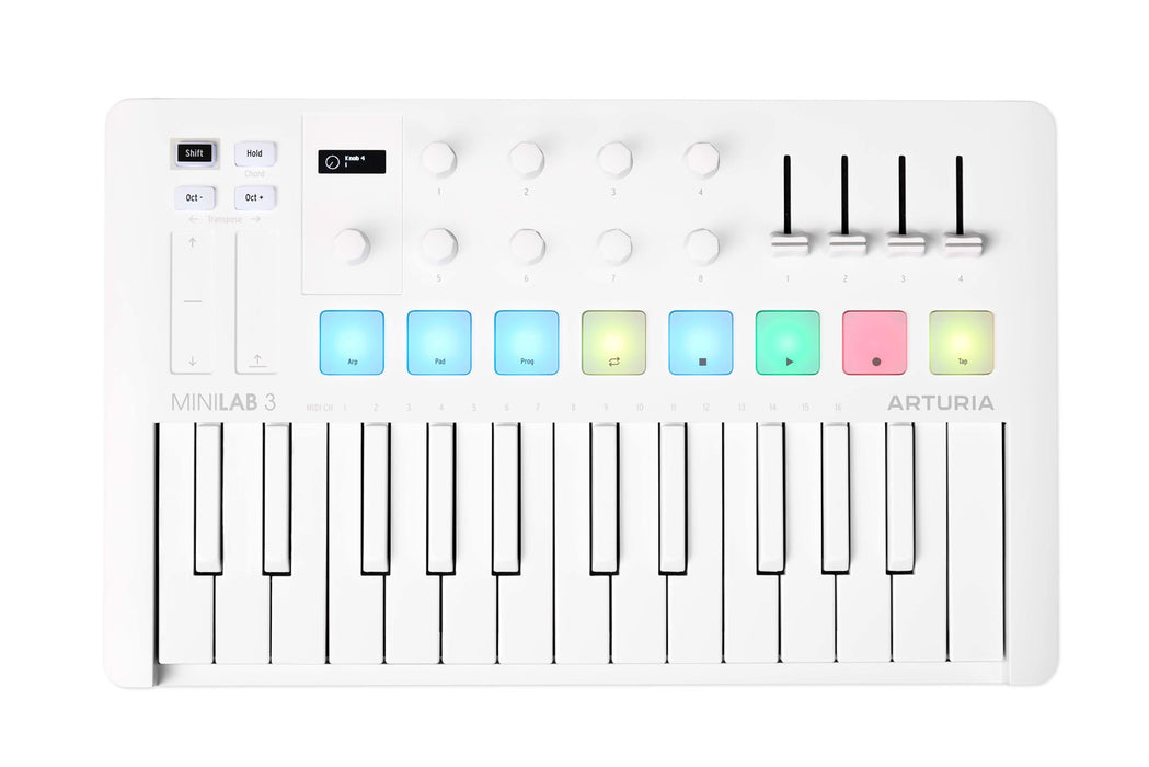 Arturia MiniLab 3 - MIDI control keyboard, white