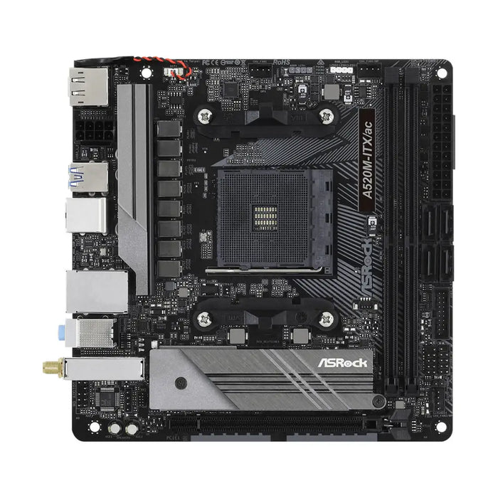 ASROCK A520M-ITX/AC AM4 2xDDR4 1 x PCIe 3.0 x16 DisplayPort HDMI mITX MB - Дънни платки AMD<<<Дънни