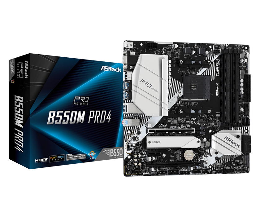 ASRock B550M Pro4 AM4 motherboard - Дънни платки<<<Компютърни компоненти<<<ValiAPI&&&Дънни