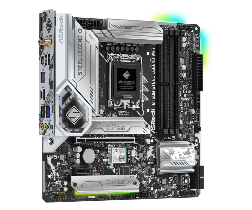 ASRock B760M Steel Legend WIFI DDR5 motherboard - Дънни платки<<<Компютърни компоненти<<<ValiAPI&&&Дънни
