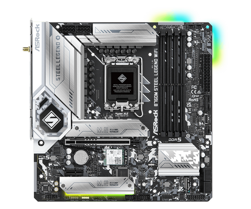 ASRock B760M Steel Legend WIFI DDR5 motherboard - Дънни платки<<<Компютърни компоненти<<<ValiAPI&&&Дънни