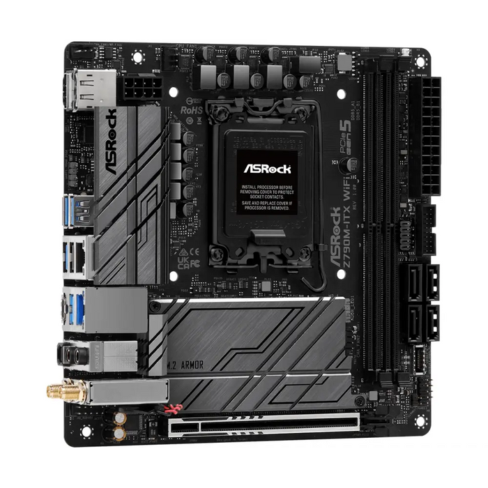 ASROCK Z790M ITX WIFI Socket 1700 mITX DDR5 1xHDI 1xDP - Гейминг дънни платки<<<Гейминг