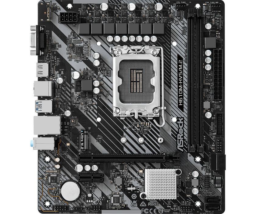 Motherboard ASRock H610M-HVS/M.2 R2.0, LGA1700, DDR4, mATX