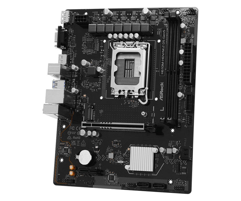 Asrock H610M-HDV/M.2 D5 Gen5 Intel H610 LGA 1700 micro ATX