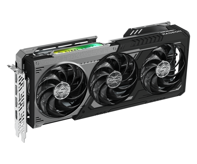 Video card ASRock Radeon RX 9070 GRE Steel Legend Dark 12GB OC GDDR6
