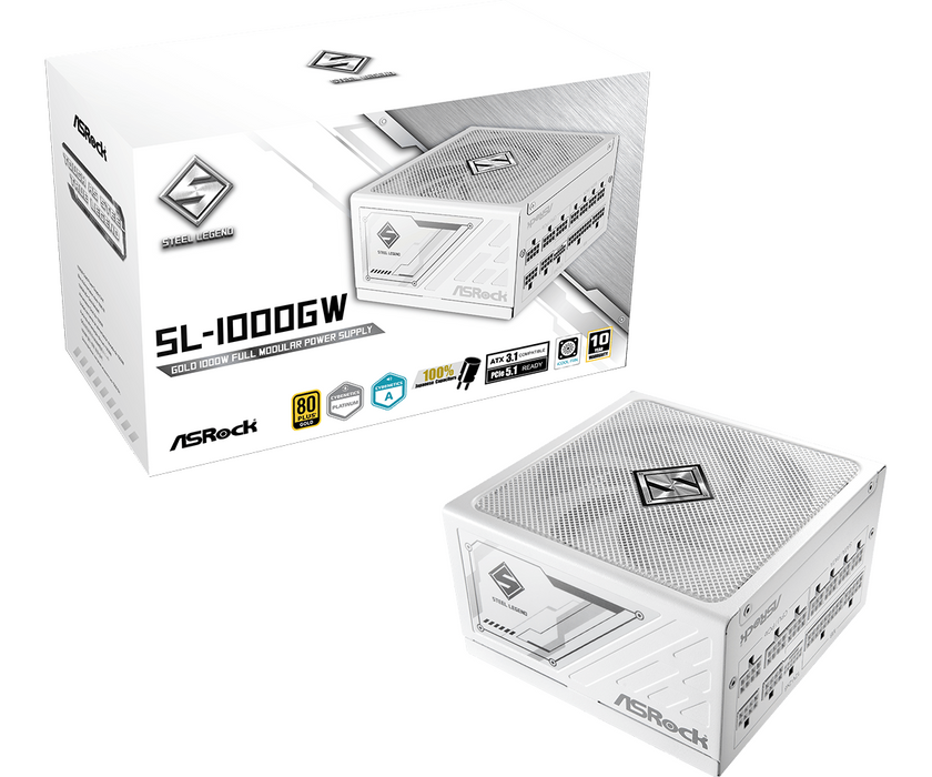 ASRock Steel Legend White 1000W 80+ Gold PSU
