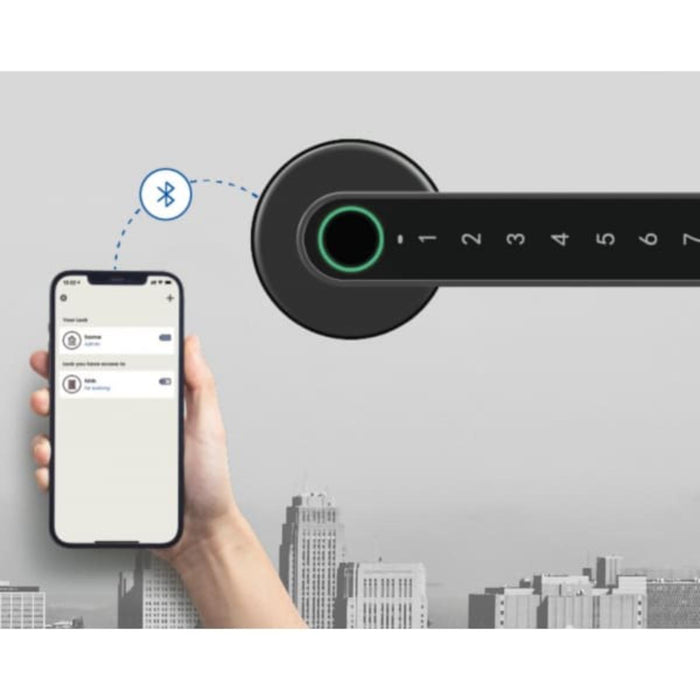 SMART DOOR HANDLE WITH PIN CODE AND FINGERPRINT INTESA H03
