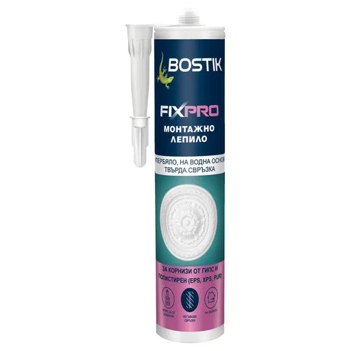 ASSEMBLY ADHESIVE FOR PLASTER AND POLYSTYRENE MOLDINGS 300 ML BOSTIK FIXPRO - Лепила<<<Лепила и ленти<<<Бои и