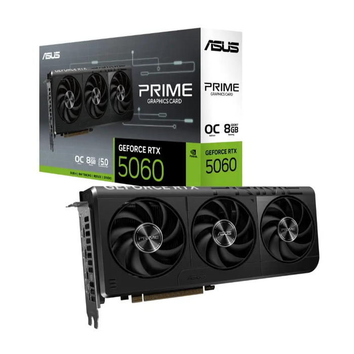 Asus Prime GeForce RTX 5060 8GB GDDR7 OC - Видео карти<<<ASUS компоненти за компютри<<<ASUS<<<PolyComp&&&Компютър Мрежи