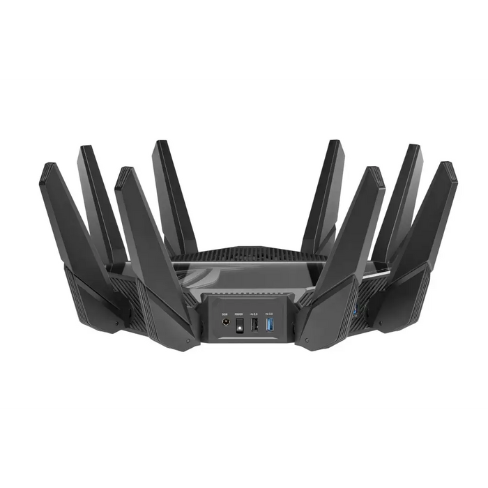 ASUS ROG Rapture GT-AXE16000 wireless router 10 Gigabit Ethernet Tri-band (2.4 GHz / 5 GHz / 6 GHz) Black