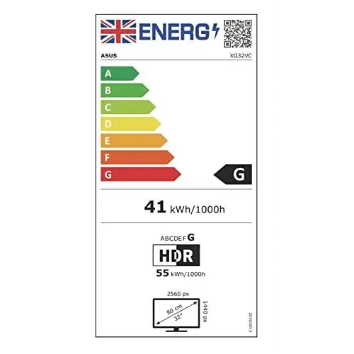 ASUS ROG Strix XG32VC computer monitor 80 cm (31.5’’) 2560 x 1440 pixels Quad HD LED Black - Консюмър и гейминг