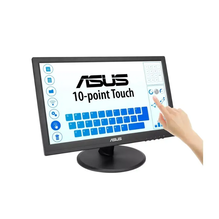 Asus VT169HE Touch Monitor,16’’ FHD (1920x1080) 10-point Touch IPS 220cd/m2 Wide Viewing Angle Frameless Flicker free