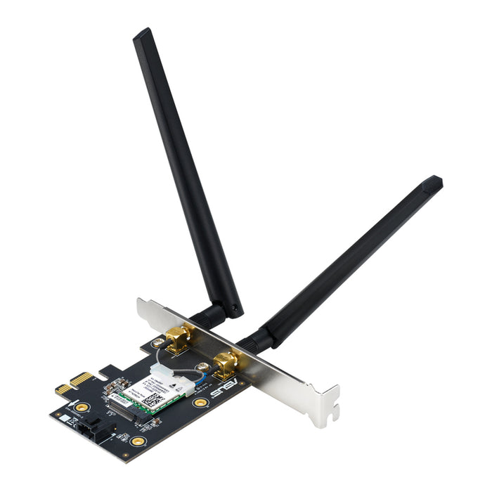 Wireless adapter ASUS PCE-BE6500 WiFi 7 PCI-e two external antennas and Bluetooth 5.4