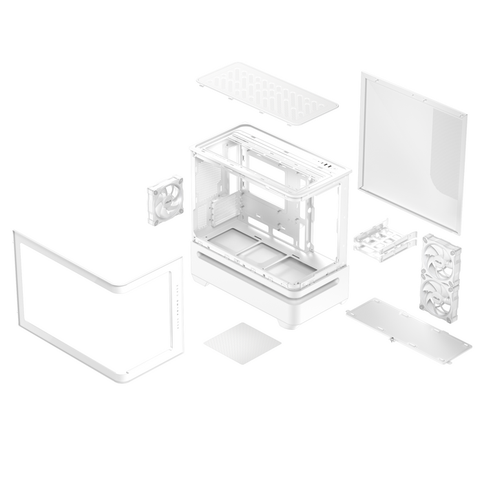 Box ASUS Prime AP202 ARGB mATX + 3 ARGB Fans - White