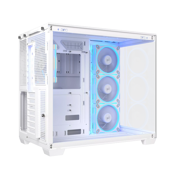 Box ASUS A32 PLUS Tempered Glass + 4 ARGB Fans - White