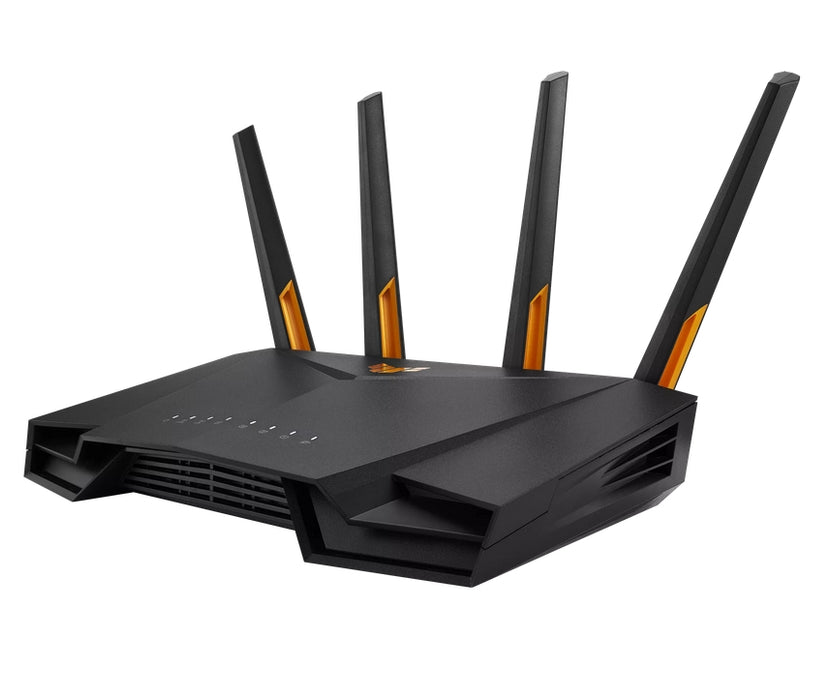 Asus Gaming Wireless Router,TUF Gaming AX3000 V2, AX3000, Dual-Band, Quad-Core 1.7GHz CPU, 256MB/512MB Flash/RAM, 2.5Gport, AiProtection Pro, Adaptive QoS, VPN Fusion, IPTV, OFDMA, Beamforming, Link Aggregation, Port forwarding, AiMesh, Black